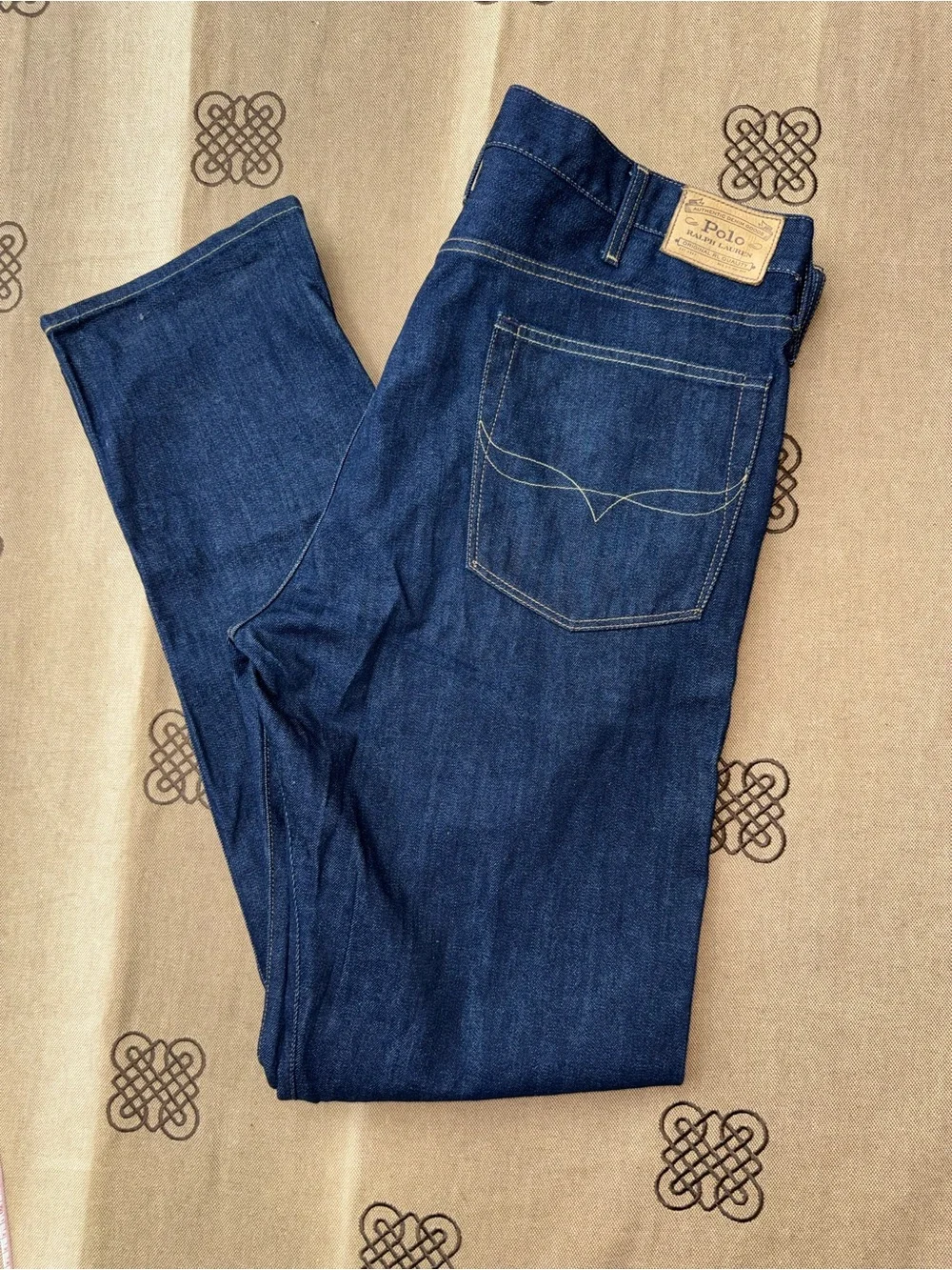 Polo Ralph Lauren The Varick Slim Straight Jeans In Dark Blue Size 40x36